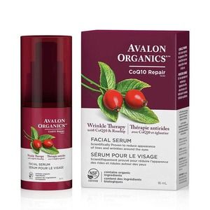 Avalon Organics Wrinkle Therapy CoQ10 Rosehip Facial Serum 0.55 floz 16ML Vegan